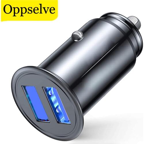 Mini USB Car Charger Fast Charging Dual USB Charger For iPhone 12 11 X 7 Huawei Xiaomi GPS Phone Fast Charge Car-Charger Adapter