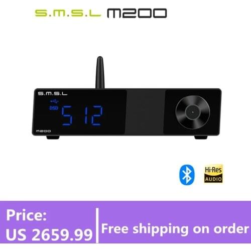 SMSL M200 High-res Bluetooth Audio Decoder Wireless 5.0 DAC AK4497EQ Support LDAC 32-bit 768 KHz DSD512 Digital Usb Decoder