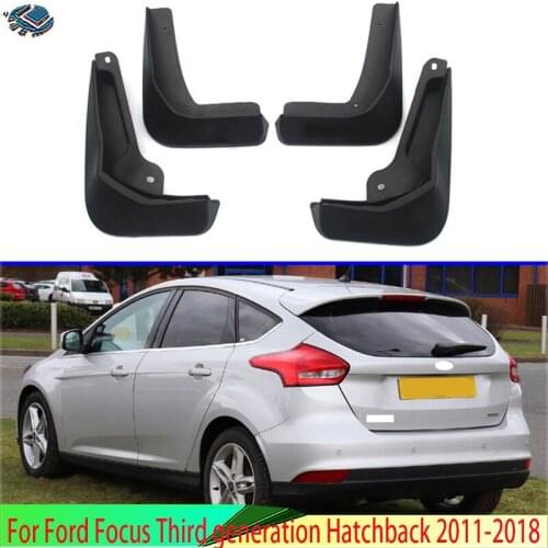 For Ford Focus Third generation Hatchback 2011-2018 4PCS Mud Flaps Splash Guards Fender Mudguard Kit Mud Flap Splash Guards