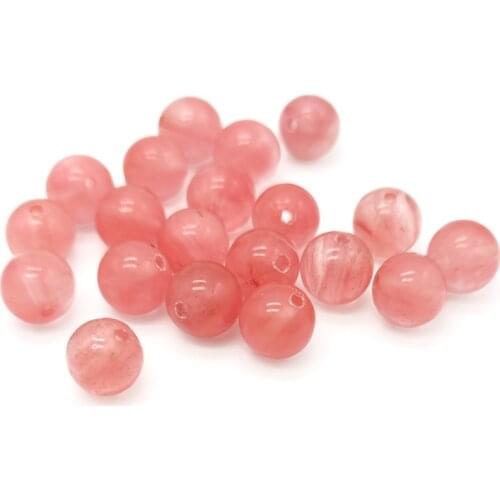 Bulk Wholesale Natural Stone Cherry Quartz Beads Natural Stone Loose Beads 8mm for Jewelry Making Accessories Bracelet DIY