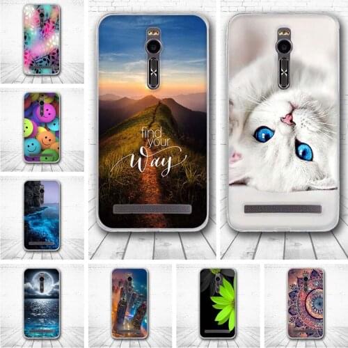 For Coque Asus Zenfone 2 ZE551ML 5.5'' Case Silicone TPU Back Cover 3D Soft Bags Cute Capa For Asus Zenfone2 ZE551ML Phone Cases