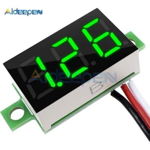 DC 0-30V 0.36 Inch Mini Digital Voltmeter Voltage Tester Meter Green LED Screen Electronic Parts Accessories Digital Voltmeter