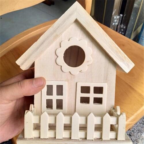 Wooden Bird Breeding House Cage Box Home Garden Yard Balcony Pendant Decoration Pet Products Bird Supplies Cages