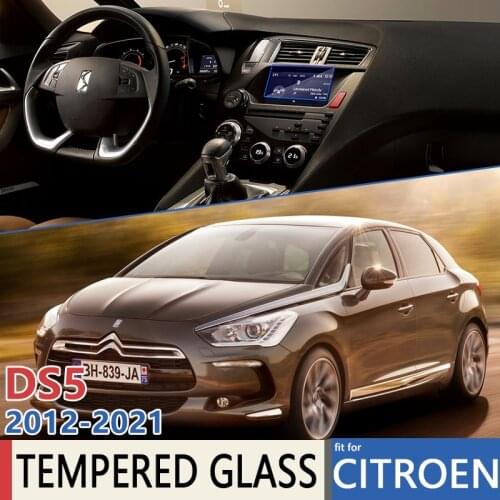 For 7 Inch Citroen DS 5 MK1 2012~2021 Car Navigation GPS Film Perfect Fit Touch Full Screen Protector Tempered Glass Accessories