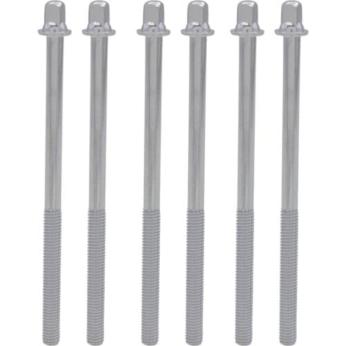 Exquisite Craftsmanship 6 Pieces Drum Screws Tension Rods Long Screws Bolts Parts for Drum Band