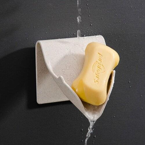 Non-marking toilet soap drain rack bathroom free punch soap box plastic soap rack wall-mounted mobile phone rack