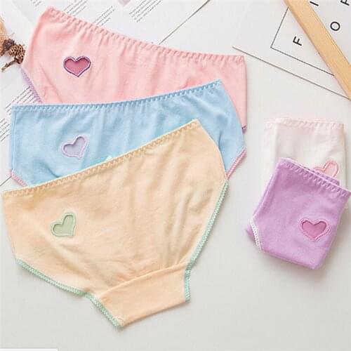 New Arrived 3Pcs/Lot Girl Panties Underwear Lace Briefs Cotton Lingerie Soft Comfortable Bowknot Cartoon Panty Wholesale T219-3