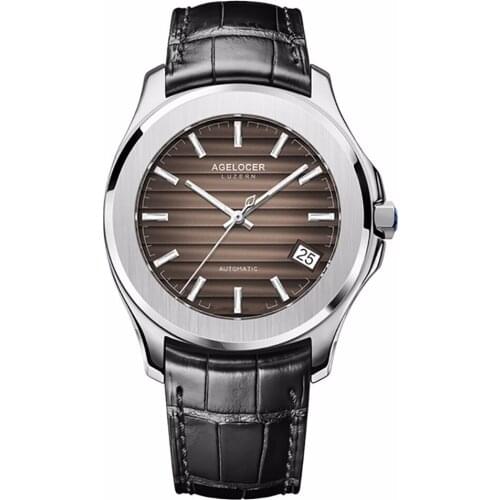 OBLVLO Men's Watch With Leather Strap