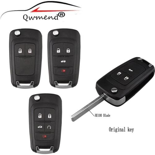 QWMEND 2 3 4 5Buttons Car Remote key shell For Chevrolet Cruze Epica Lova Camaro Impala 2010-2014 Original key Case