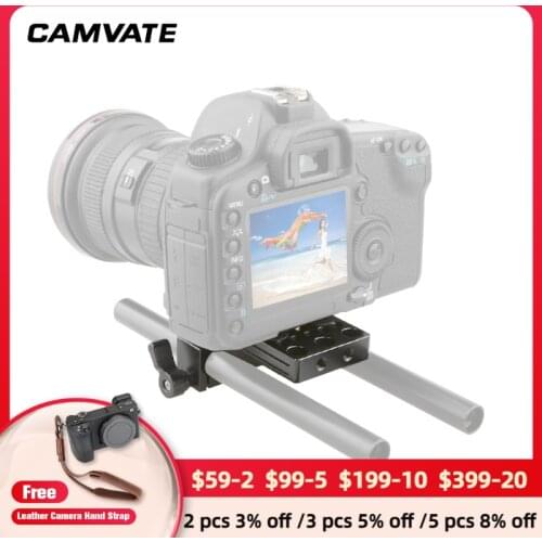 CAMVATE Camera Baseplate Integrated With 15mm Dual Rod Clamp For Shoulder Support Rig C2109