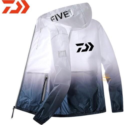Fishing Sunscreen Clothes Daiwa Summer Men and Women Ultra-thin Breathable Anti-UV Jacket Outdoor Windbreaker Fishing Sunscreen
