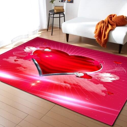 Valentines Day Pattern Home Living Room Carpet and Carpet Bedroom Bedside Mat Carpet Childrens Room Tatami Mat