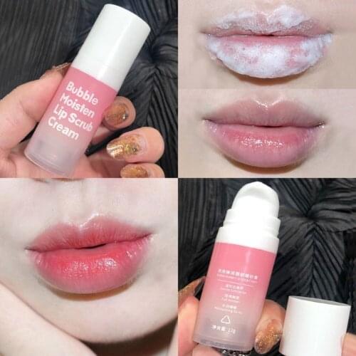 12ml Bubble Moisten Lip Scrub Makeup Exfoliating Moisturizing Full Lips Lip Gloss Dead Skin Gel Removal Lip Scrub Cosmetics