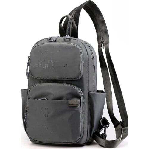 Men Large Capacity Waterproof Shoulder Crossbody Bags OXford Messenger Sling Chest Bag Short Trip Travel Pack Male Mini Backpack