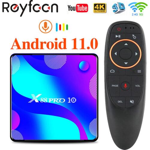 X88 PRO 10 TV Box Android 10 4G 64GB 32GB Rockchip RK3318 1080p 4K 5G Wifi Support Google Play Store Youtube Set Top Box Media