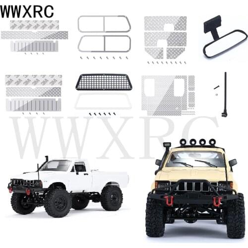 WWXRC Metal OP Simulated Decorations Accessaries Diy for WPL C14 C24 C24-1 1/16 RC Car Window Mesh Upgrade Spare Parts