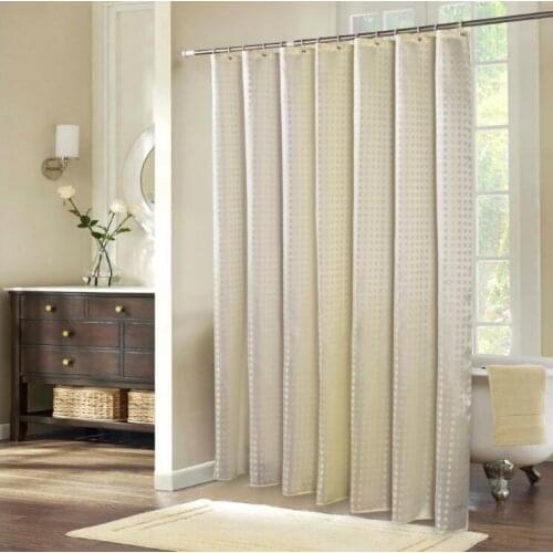 Jacquard square Hotel shower curtain thick waterproof and mildew