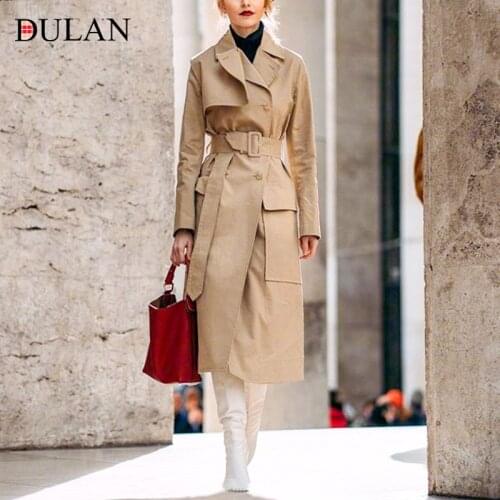 British Windbreaker Womens Knee High Fashion Temperament 2021 Spring and Autumn New Tall Middle Long Overcoat