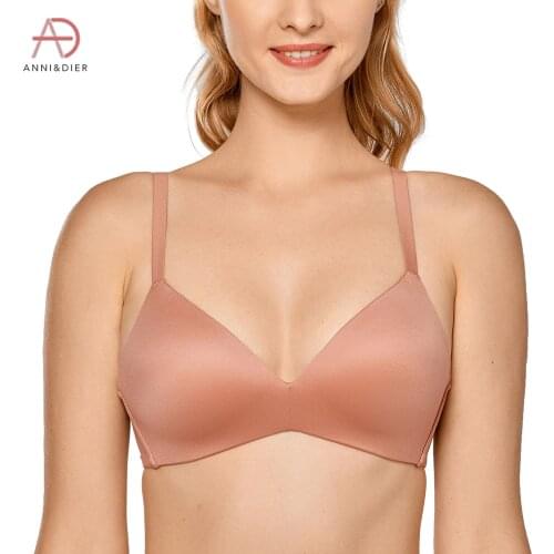 Womens Comfort Seamless T shirt Bra Soft Cup Wirefree Lightly Lined Smooth Triangle bras