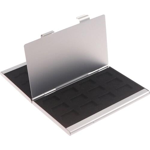 1 PC Fashion Silver Aluminum Memory Card Storage Case Box Holders For Micro Memory Card 24TF