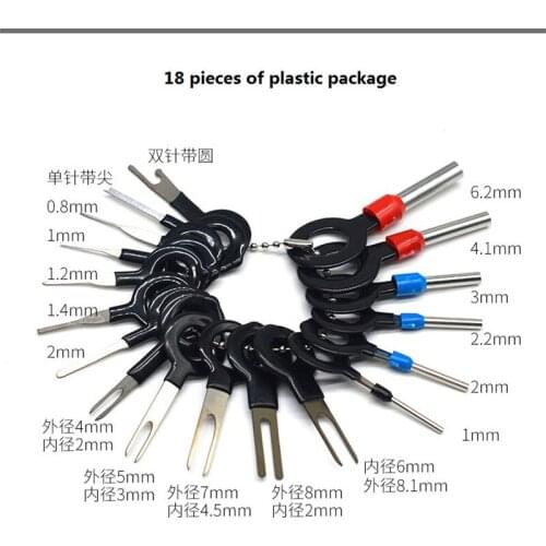 18 Pcs Electrical Wire Puller Hand Tools Kit Car Plug Terminal Removal Tool Pin Needle Retractor Pick