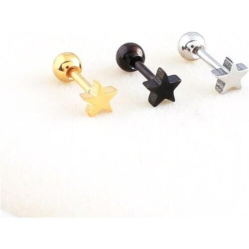 2pcs Five Star Ear Stud Choose Colors Punk Earrings Bone High Quality Trendy Cute Charm Earrings Accessories Jewelry For Women