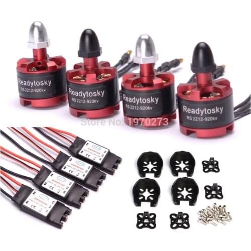2212 920KV CW / CCW Brushless Motor + 30A Simonk ESC + Motor Cover for F450 F550 S550 X525 Quadcopter Multicopter