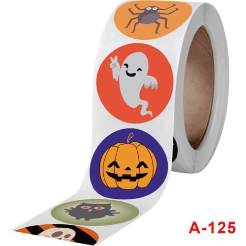 500pcs Halloween Ghost Bat Stickers Self Adhesive Label Paper Candy Bags Stickers Package Seal Gift Packaging Sealing Craft