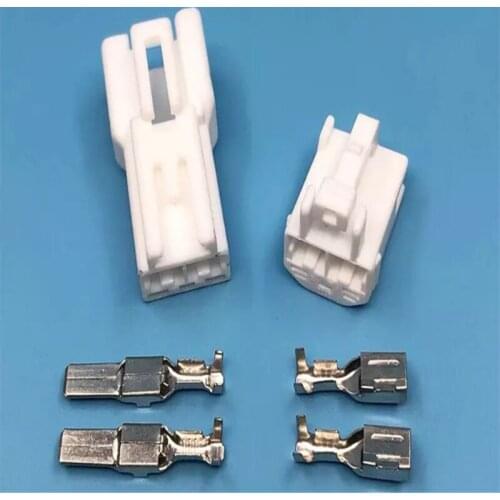 500PCS DJ7022Y-4.8-11/21 4.8mm 2Pin AMP Car Electrical Wire Connectors for Audi ,BMW,Honda,Toyota,NISSAN AND other models