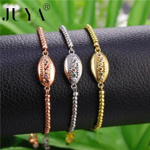 JUYA Bracelets for Woman Turkish Evil Eye Micro Pave Zircon Charm Adjustable Chains Fashion Handmade Jewelry Gift Wholesale