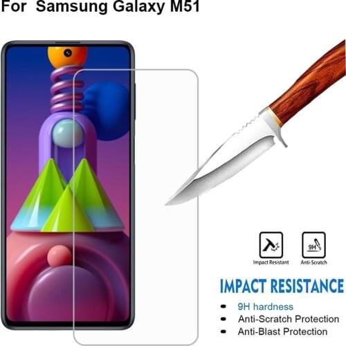 For SAMSUNG GALAXY M51 Tempered Glass Screen Protector Safety Protective Glass For SAMSUNG GALAXY M51 SM-M515F Pelicula De Vidro