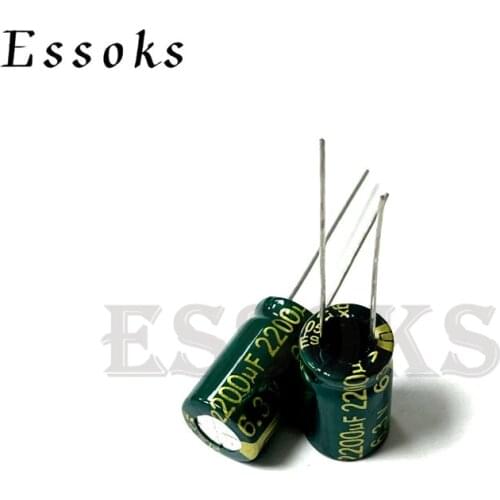 10pcs Electrolytic Capacitor 6.3V2200UF 6.3V 2200UF 8X16 10X16 mm High Frequency Low ESR Aluminum Capacitors