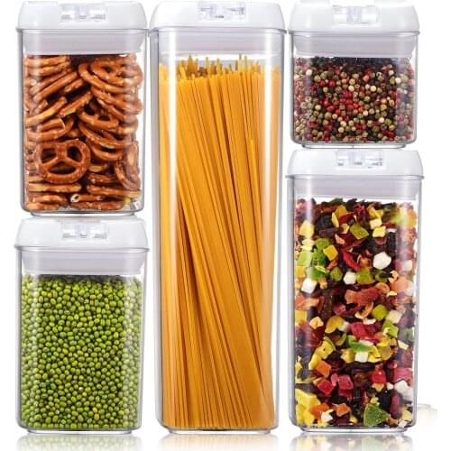 Sealed cans easy-to-button can kitchen plastic cans melon dried fruit grain storage tanks transparent seal easy-to-snap cans