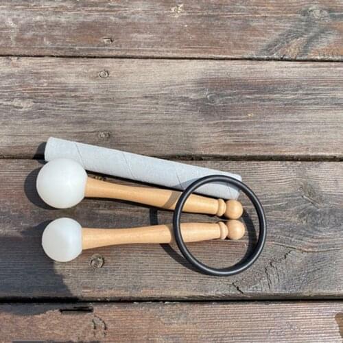 Crystal Singing Bowl Rubber mallet And Suede Stick 2pcs For Playing Crystal Singing Bowls
