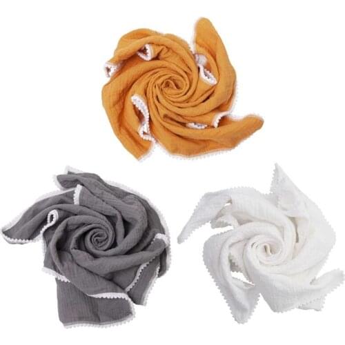 L41D Baby Hairball Swaddle Wrap Soft Cotton Muslin Receiving Blanket Bath Towel Newborn Photography Props Infant Gifts