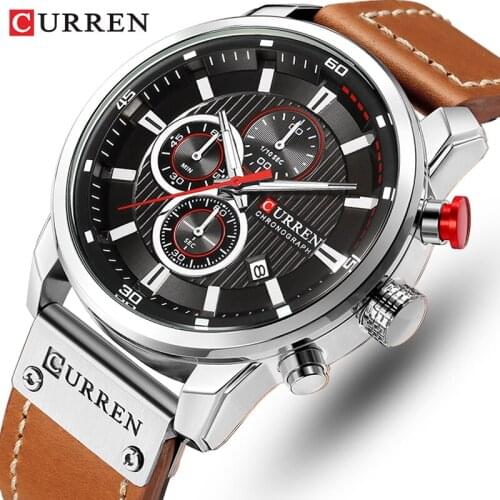 Top Brand Luxury CURREN Men Watch Fashion Leather Quartz Wrist Watches Casual Business Male Clock Montre Homme Relogio Masculino