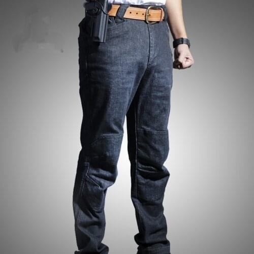 Men 2019 Tactical Combat Jeans Trousers Elastic Wear Resistant Outdoor Camping Hiking Climbing Hunting Fishing Male Pants