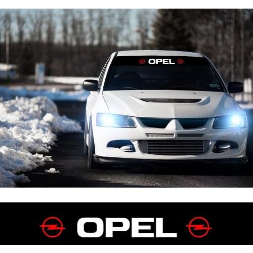 Car front window glass stickers car sunshade windshield vinyl decals For Opel Corsa Astra Mokka X Crossland X Karl accessories