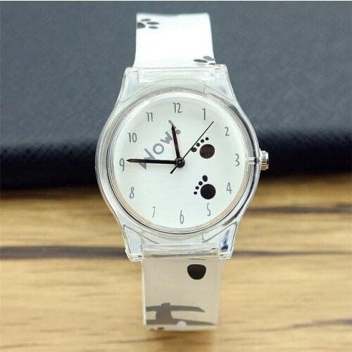 NAZEYT new arrived women fashion Little feet dial casual silicone watch kids cute cartoon and high quality waterproof watch