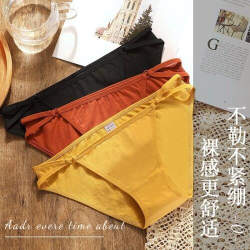 New Japanese Cotton Panties Womens Underwear Sexy Solid Panties Low Waist Seamless Briefs Girls Seamless Comfort Underpants