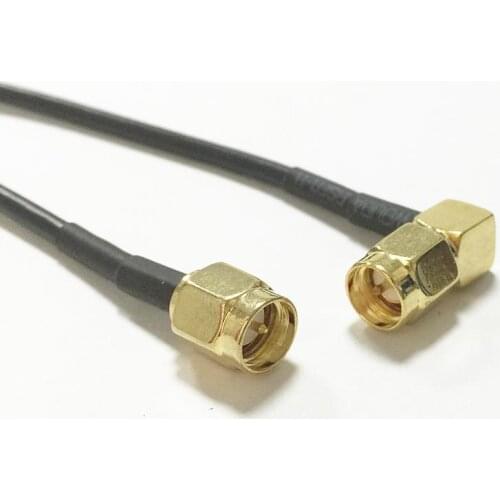 New Modem Coaxial Cable SMA Male Plug Switch SMA Male Plug Right Angle Connector RG174 Cable 20CM 8inch Adapter RF Pigtial