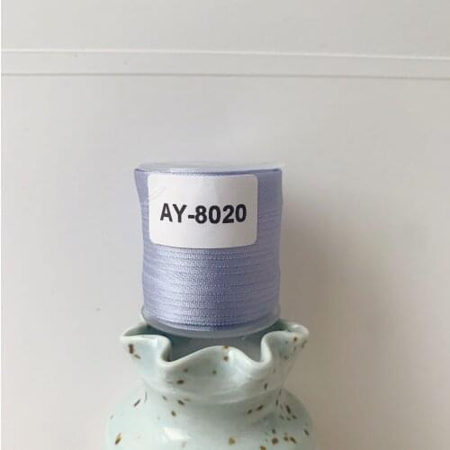 AY-8020 A Roll Wholesale 2mm-36mm 100% Pure Silk Embroidery Ribbons Handcraft Supply Double Faced Thin Taffeta Silk Ribbon