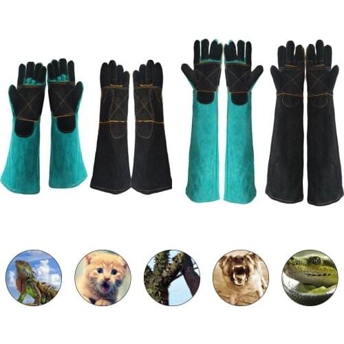 Pet Gloves Bite-resistant Gloves Two-layer Leather Support Pad Dog Cat Cutting-proof Anti-thorn Pet Gloves Pet Handling Gloves