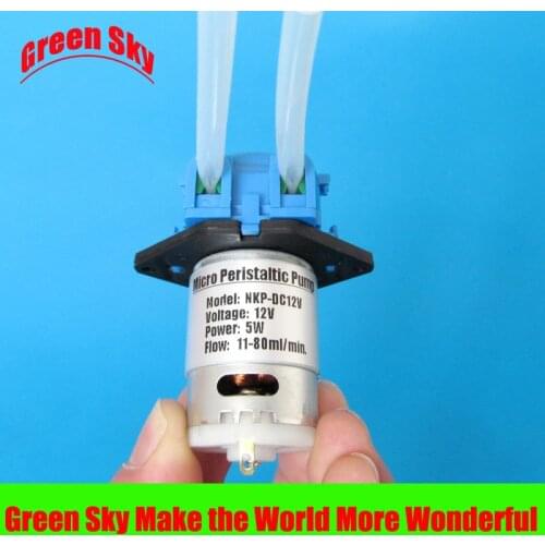 High quality 11~80ml/min dc 3v/6v/12v/24v peristaltic pump 12v
