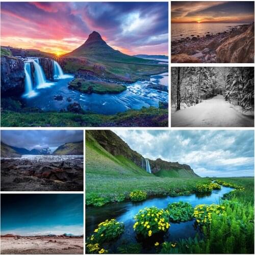 Natural Scenery Photography Background Spring Landscape Travel Photo Backdrops Studio Props 2196 SSL-05