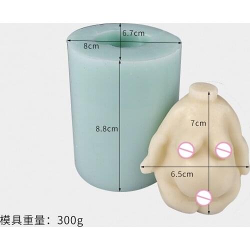 PRZY Plump Woman Body Mold Silicone 3D Human Soap Molds Candle Gypsum Chocolate Candle Cake Mold Clay Resin Moulds