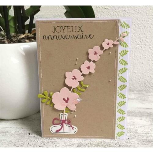 Mmao Crafts Metal Steel Cutting Dies New design Flower strip Stencil For DIY Scrapbooking Paper/photo Cards Embossing Dies