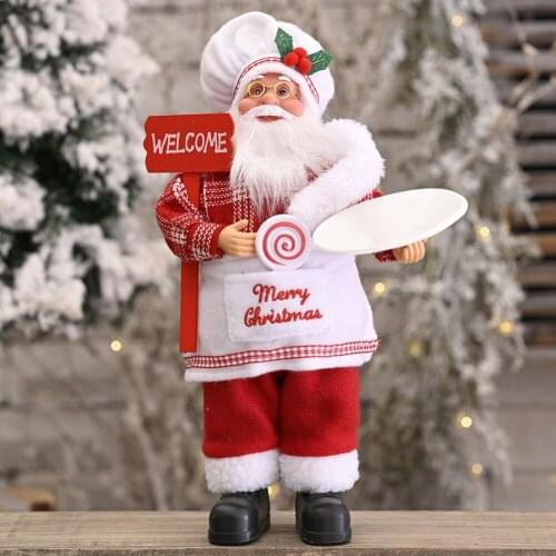 Christmas Gifts Santa Claus Decoration Desktop Figure Portable Mini Doll Figurine Ornament For Home Backpack Office Toy Decor