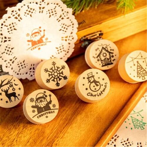 Christmas Decoration Santa Claus/Christmas Tree/snowflake/snowman/deer Christmas Seal Stamp for Gift/greeting Card Decoration