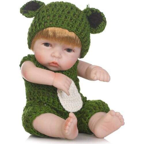 10inch Full Plastic Simulation Baby Doll Cute Play House Toy Gift Silicone Doll Doll Kids Toys for Girls